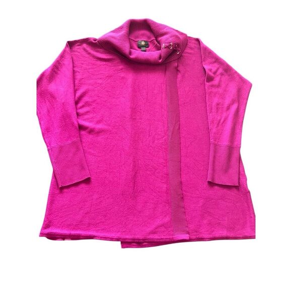 JM Collection Pink open Sweater size  L - Picture 4 of 7